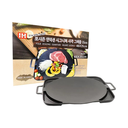 Four Seasons 不沾年輪多功能方形燒烤盤 35cm (適用於電磁爐)